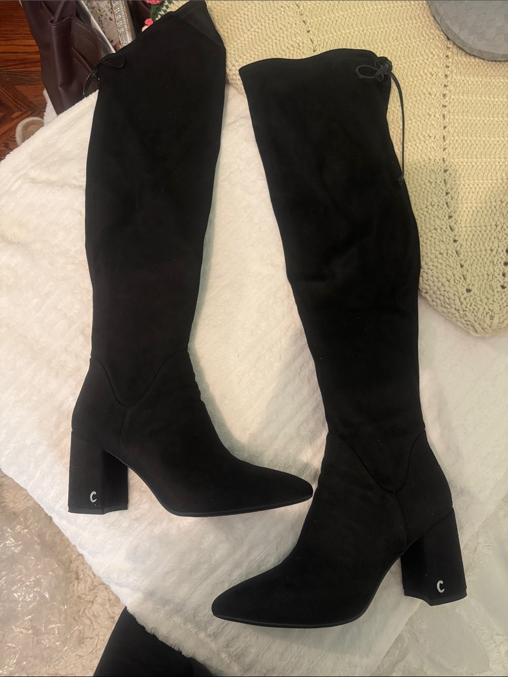 Black Over-the-Knee Block Heel Boots - Circus by Sam Edelman Size 7.5